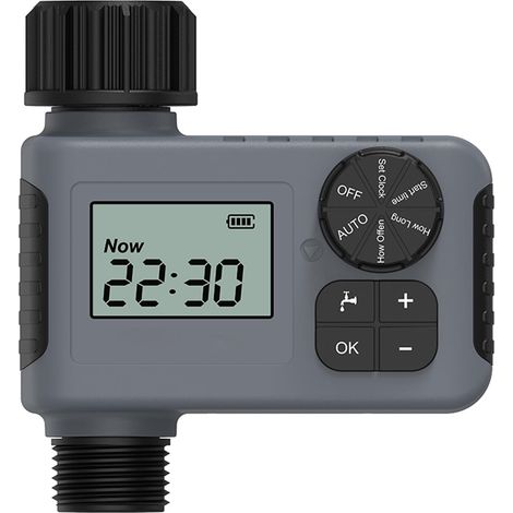 Programmateur d'arrosage extérieur – Minuteur numérique automatique pour système d'irrigation et robinet de tuyau