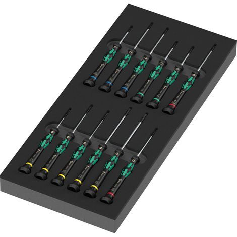 Wera 9716 Schaumstoffeinlage Schraubendreher Kraftform Micro Set 2, 13-teilig (1/5)
