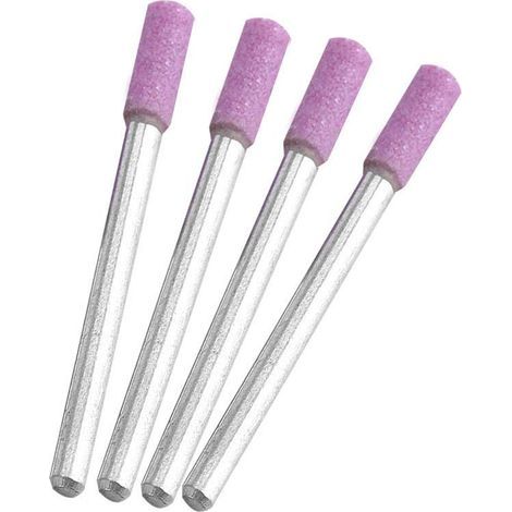 Diamant Affuteur Affuteuse de Chaine Tronçonneuse,Lime à Pierre pour Scie à Chaîne,Gabarit Affutage Chaine,avec 3 Tailles Différentes 4 mm, 4,8 mm, 5,5 mm pour Affûter et Poncer,9 Piezas (1/5)