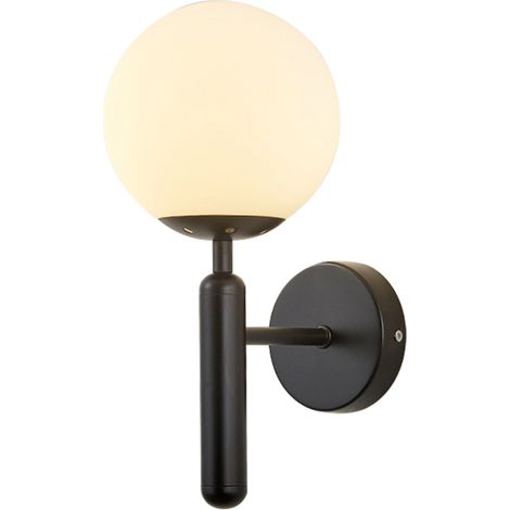 Applique murale globe en verre moderne, lampe d'intérieur (ampoule non incluse)