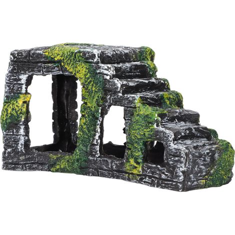 Plateforme de repos artificielle en résine pour tortues, avec escalier, idéale pour terrariums, lézards, grenouilles, serpents et geckos. Décoration (1/5)