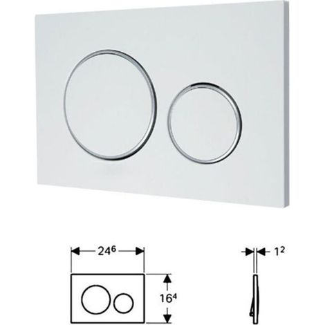 Plaque de commande de chasse d'eau encastrée à double débit - Actionneur compatible avec réservoir dissimulé pour WC suspendu Geberit Sigma20 - Rénovation de salle de bain (1/5)