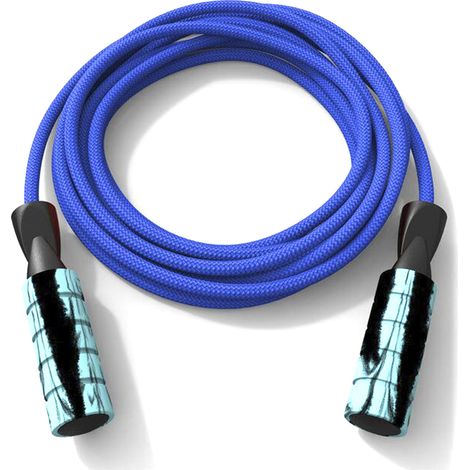 Corde à Sauter - Réglable en Longueur - Pour Cardio et Entraînement Physique - 2,8 m - Coton avec Revêtement Silicone - Poignées en Mousse - 1 Pièce (1/5)