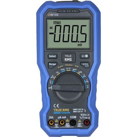 Multímetro digital Bluetooth True RMS de 19999 cuentas con probador automático de termopar tipo K, CAT IV 600V para electricistas. (1/5)