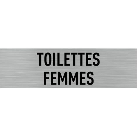 Pictogramme TOILETTES FEMMES (Q0021).- Plaque aluminium brossé - (1/5)