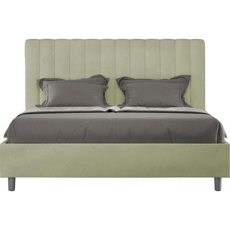 Letto contenitore da 160x190 in microfibra te' verde Agueda (1/5)