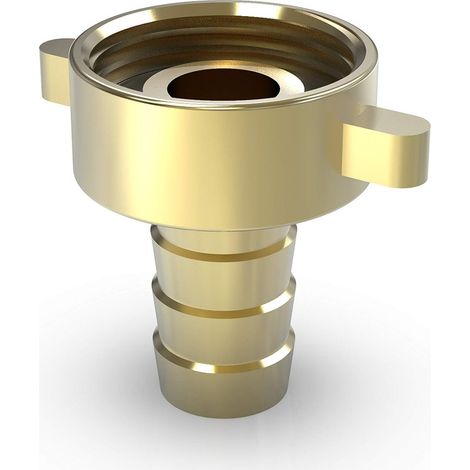 ABA Beul 55100.010.2 Raccordo Flessibile a Tenuta Piatta con Dado ad Alette G 1 1/4 per Tubo 1 (25 mm) con Guarnizione EPDM, Ottone, 1 1/4 x 25 (1/3)