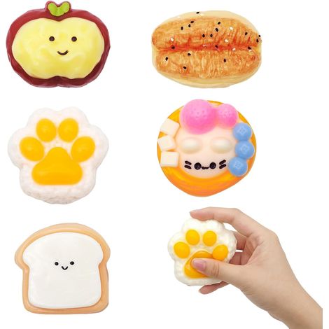 5 Pièces Fufu Squishy, Chat Squeeze Jouet, Jouets Anti Stress (1/5)