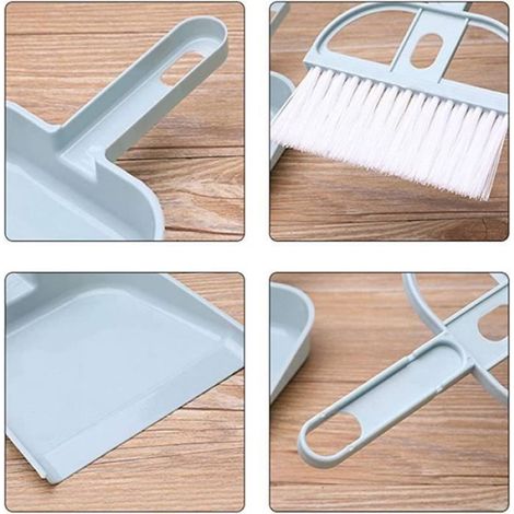 3 Ensembles Balai Pelle et Seau, Petit Balai Brosse, Mini Pelle à Balai pour Nettoyage Bureau, Brosse de Nettoyage de Bureau (1/4)