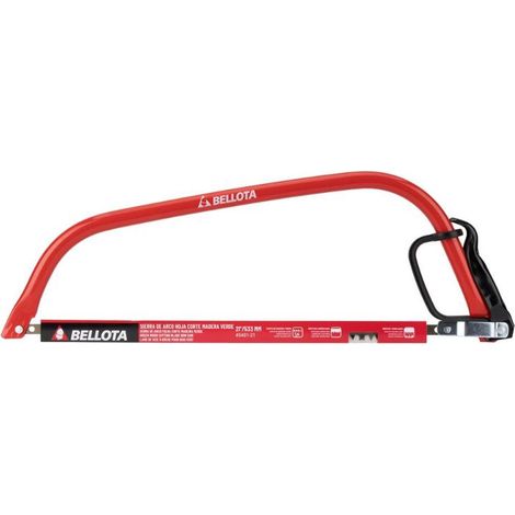 BELLOTA sierra arco madera 4540124 diente americano , Sierra de Arco estándar 45401/24 Bellota  Sierra con sección reforzada y con protector de mano para un corte seguro y cómo (1/3)