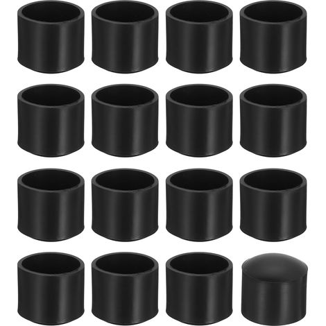 36 Embout de pied de chaise, PVC 16mm, Antidérapant, Protection sol, Intérieur et extérieur
