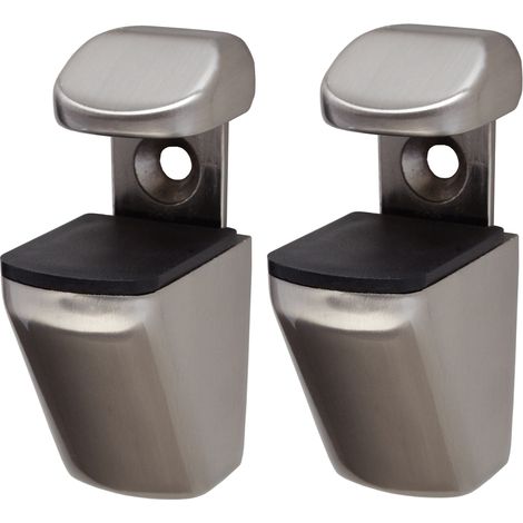 DURALINE - REGGIMENSOLA PER VETRO MINICLIP CON BRETELLE 4-24MM - MAX 20CM - MAX 25KG - NICHEL SPAZZOLATO (1/3)
