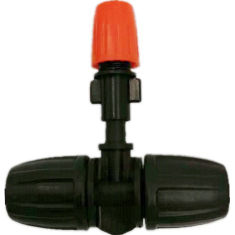 20 Pièces Tête d'Arrosage Réglable et Fermeture avec Raccord, Système d'Arrosage Jardin pour Cour et Toit, Refroidissement et Dépoussiérage, Buse + Connecteur en T 8/12 mm