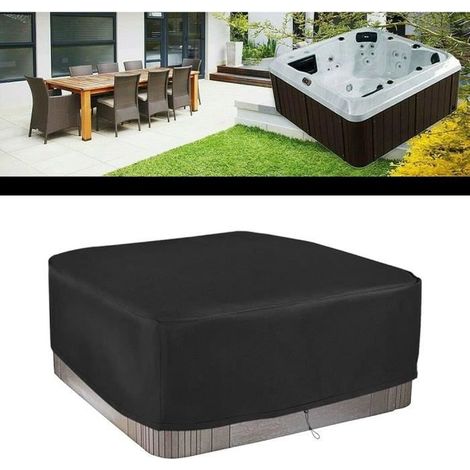 1 housse de protection pour jacuzzi, imperméable anti-UV anti-poussière, tissu Oxford 210D, 240 x 240 x 85 cm, usage extérieur jardin
