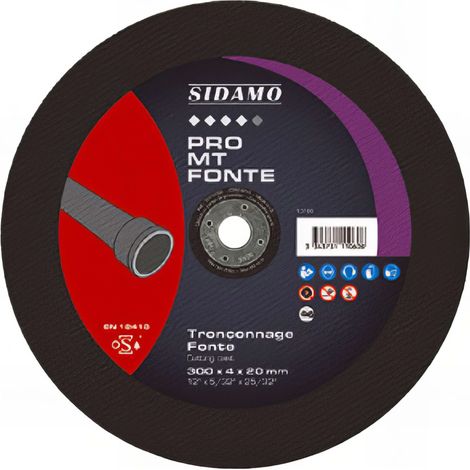 Disque à tronçonner pro MT fonte Sidamo