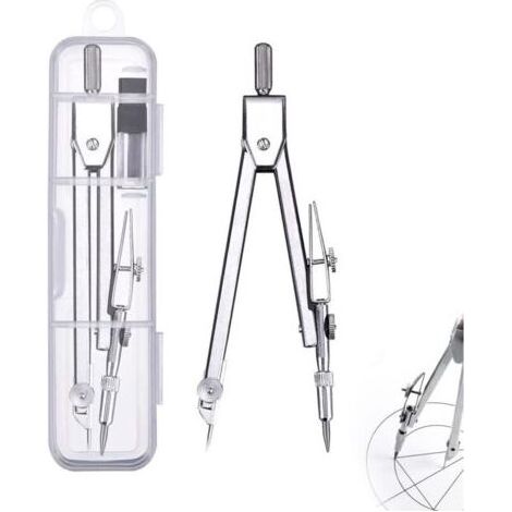 1 PCS compas college compas professionnel compas lycee compas a vis compas enfant crayon dessin professionnel compas avec rallonge compas architecte compas a vis (1/4)