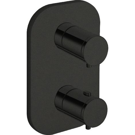 Façade douche/bain encastrée en laiton BLACKMAT EAST SIDE - CRISTINA ONDYNA XT65213 (1/2)