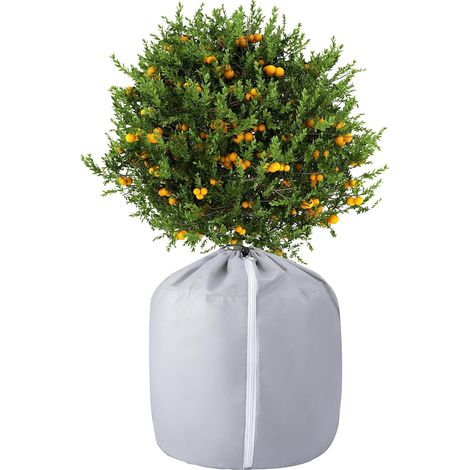 Housse d'hivernage pour plante en pot 45 x 50 cm, protection contre le gel avec zip et cordon (1/5)