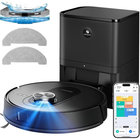 Saugroboter mit Wischfunktion 8000Pa Staubsauger Wisch Roboter App (1/5)