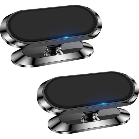 Support magnétique pour téléphone de voiture, support magnétique pour téléphone, support magnétique pour téléphone de voiture [2 pièces], support de téléphone de voiture rotatif à 360° et réglable (1/5)