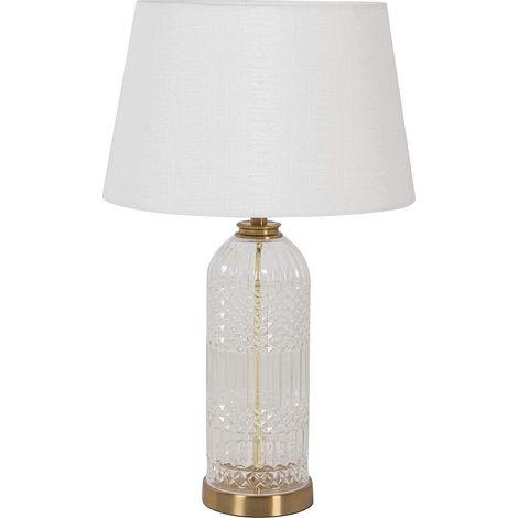 Lampe de table en métal et verre 38 x 38 x 62 cm (1/2)