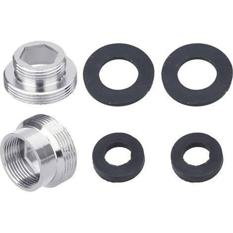 2 adaptateurs pour tuyau d'arrosage 22 mm vers 16 mm, adaptateur pour robinet, raccord pour aérateur de robinet (1/5)