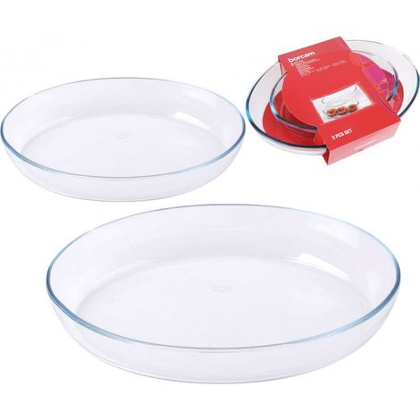 Lot de 2 plats ovales en verre allant au four (1/4)