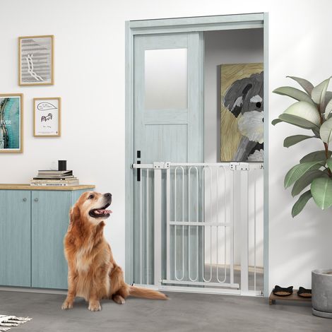 Türschutzgitter Hund, 76-104 cm Absperrgitter ohne Bohren, Treppengitter