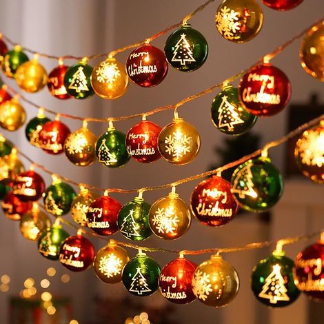 Guirlande Lumineuse Led - 10 Ampoules - Fonctionne Sur Piles Ou USB - Étanche - Pour Intérieur Et Extérieur - Blanc Chaud (1/5)