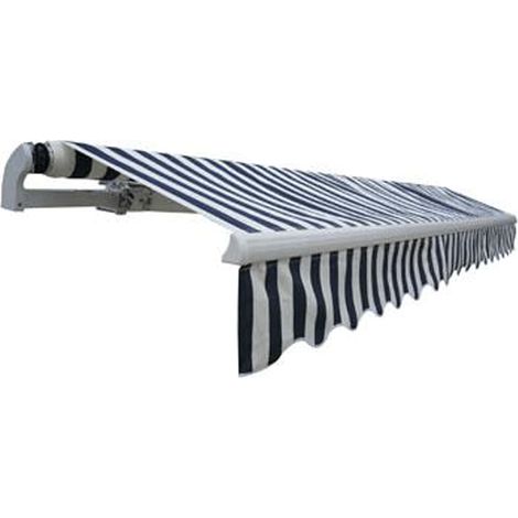 Maison Exclusive - Tenda da Sole Pieghevole Motorizzata 400 cm Blu/Bianca
