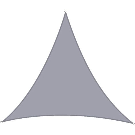 Voile d'ombrage triangulaire, 3 x 3 x 3 mètres, en toile imperméable – protection UV extérieure – (1/5)