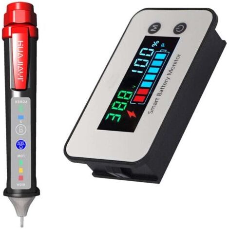 Moniteur de Batterie Numérique 7-100 V Testeur de Capacité pour Voiture et Chariot de Golf 12 V 72 V (1/4)
