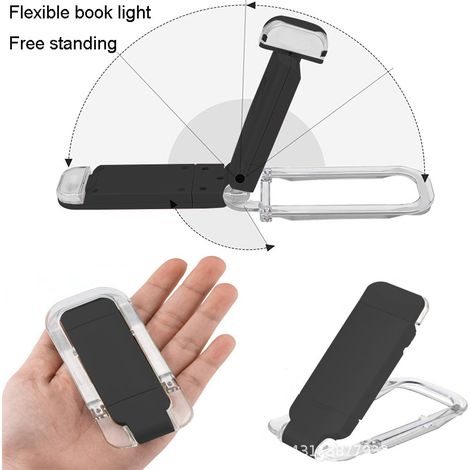 Lampe de lecture LED clip-on pour livre, lumière douce et protection des yeux pour lecture au lit
