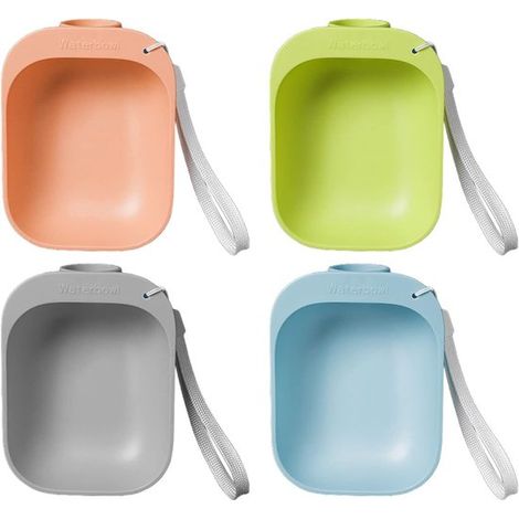 Confezione da 4 bottiglie d'acqua per animali domestici - Bicchieri per l'acqua da esterno - Fontanelle portatili per cani - Accessori per cani (1/4)