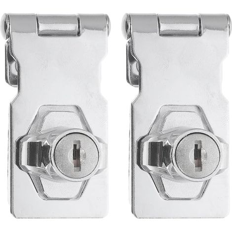 Mipcase Lot de 2 verrous sécurité en acier inoxydable pour portes