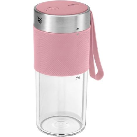 WMF Minis Mix on the Go 300 ml, Mini Mixer to Go, frullatore USB Smoothie Maker, Ricaricabile e Portatile, Rosa (1/5)