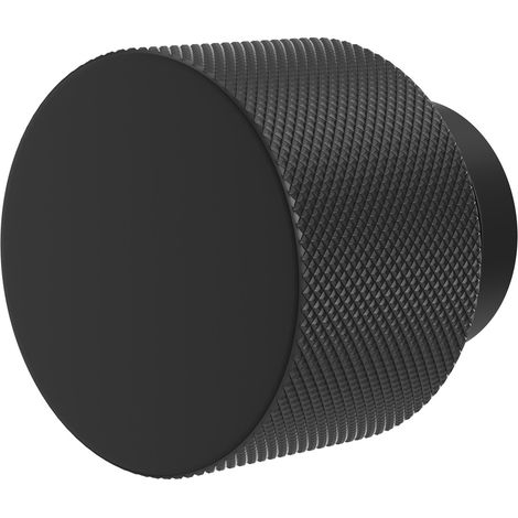 Cedar Matt Black 30mm Knurled Knob Furniture Handle (1/5)