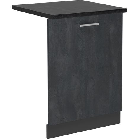 Façade de lave-vaisselle R-Line, Béton noir, 60cm , PT Anthracite, Vicco (1/5)