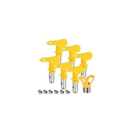 (Tapez 515,517,519,521,523,525)6 pièces Buse Airless,Buse Pistolet Airless pour Pistolet à Peinture Haute Pression (1/5)