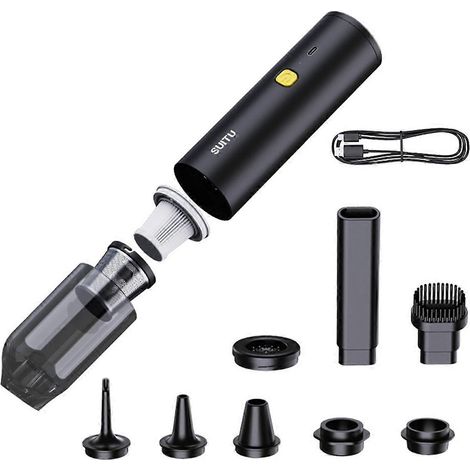 Aspirateur de voiture Suitu Mini Aspirateur portable à main Aspiration puissante et aspiration des chocs Noir - FFY (1/4)