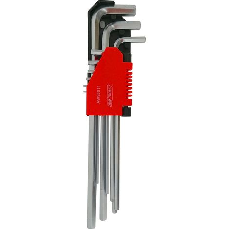AWTOOLS BLACK LINE INBUSSCHLÜSSEL 9 STK./ LANG (1/2)