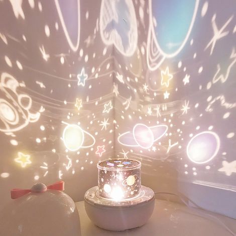 Veilleuse projecteur ciel étoilé LED, lampe décorative bébé et chambre (1/4)