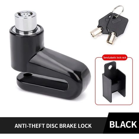 Antivol de vélo, couleur noire, pour la protection contre le vol des vélos et des scooters.-AquaForge (1/5)
