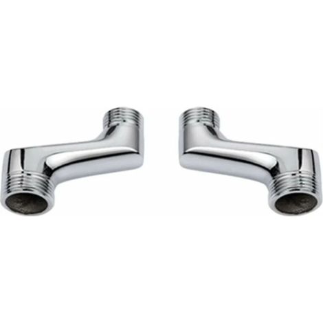 Raccord Contre Coudé Douche,Raccord Laiton Coudé RéDucteur,Bras Pivotant RéGlable,Raccord Mural Contre Coudé,Raccord Excentré 1/2 3/4,Chrome (1/2)