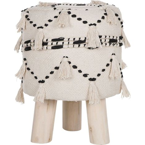 Hocker THONDI Baumwolle Beige