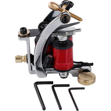 Machine à Tatouage avec 10 Bobines, Motif Unique et 3 Fils en Alliage - Pistolet Tatouage Professionnel (1/5)