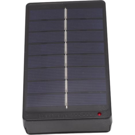 Chargeur de batterie avec panneau solaire, boîtier de charge 1 W 4 V pour piles AA, AAA et 1,2 V, articles de plein air (1/5)