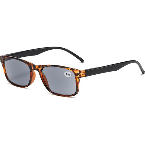 Lunettes de lecture colorées, compatibles hommes et femmes, avec protection UV, noir mat, verres correcteurs x3, marron. (1/5)