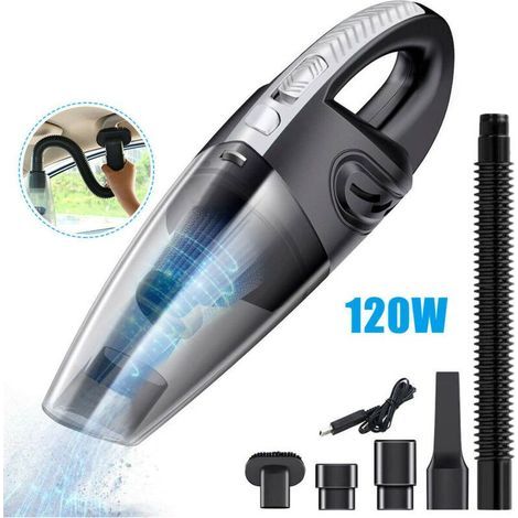 Aspirateur à cendre Aspirateur à main, 120 W 2200 mAh USB sans fil avec filtre HEPA lavable humide et sec et 5 buses rechargeables pour la maison, le bureau, la voiture (1/3)