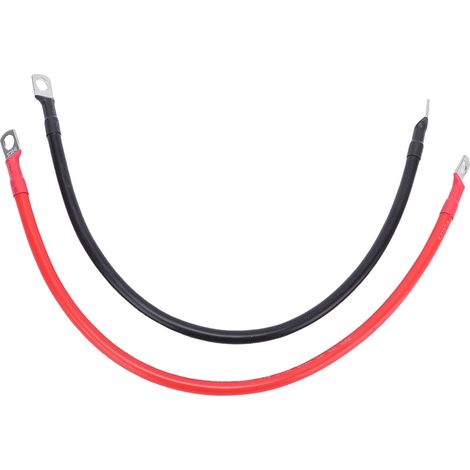 2 câbles onduleur batterie 6AWG 30cm positif négatif fils d'alimentation avec cosses cuivre étamé 8mm pour solaire bateau camping-car auto (1/5)